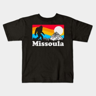 Missoula Montana Bigfoot, Funny Sasquatch Montana Missoula Kids T-Shirt